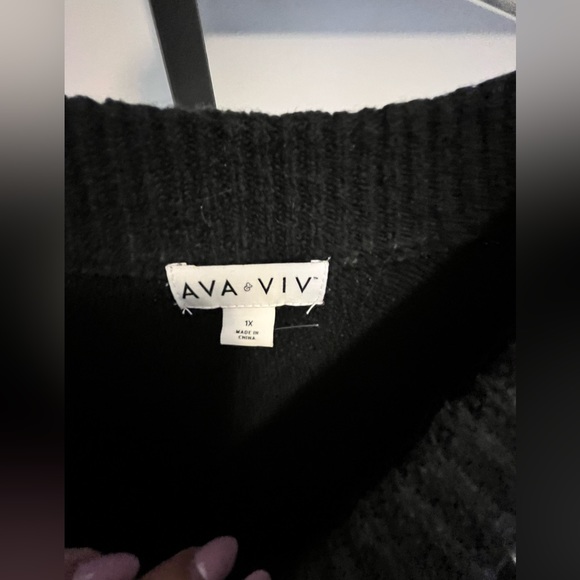 Black Plus Size Sweater - Picture 2 of 4